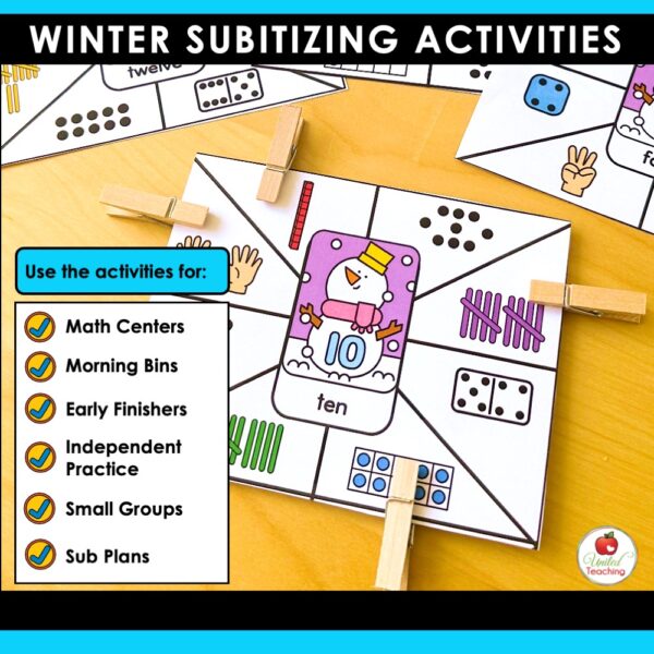 Subitizing Activities Winter Math Bundle - Image 3