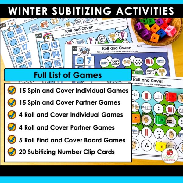Subitizing Activities Winter Math Bundle - Image 4
