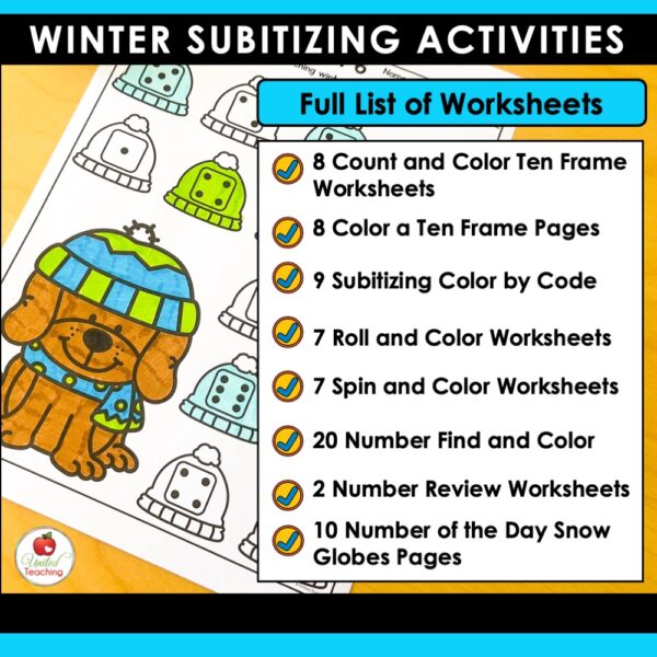 Subitizing Activities Winter Math Bundle - Image 5