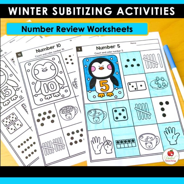 Subitizing Activities Winter Math Bundle - Image 17
