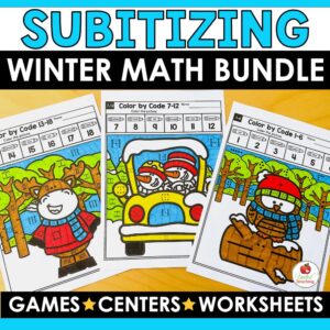 Winter Subitizing Activities Math Bundle