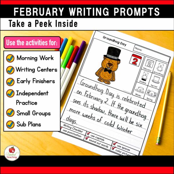 February Writing Prompts Packet - Image 3