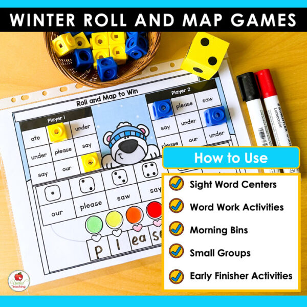 Winter Roll and Map Sight Word Games - Image 3