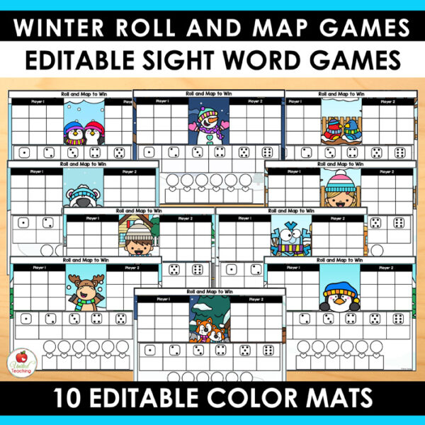 Winter Roll and Map Sight Word Games - Image 4