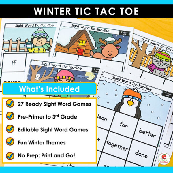 Winter Tic Tac Toe Sight Word Games - Image 2