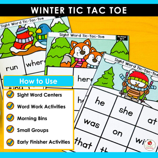 Winter Tic Tac Toe Sight Word Games - Image 3