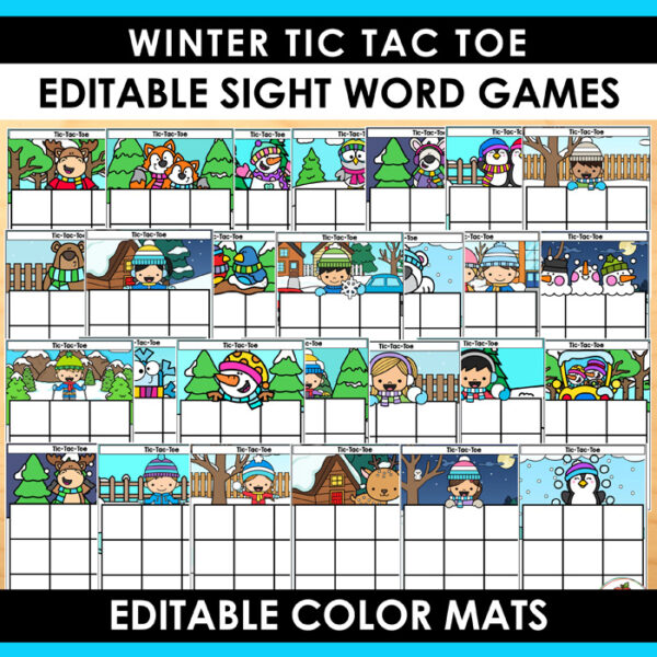 Winter Tic Tac Toe Sight Word Games - Image 4