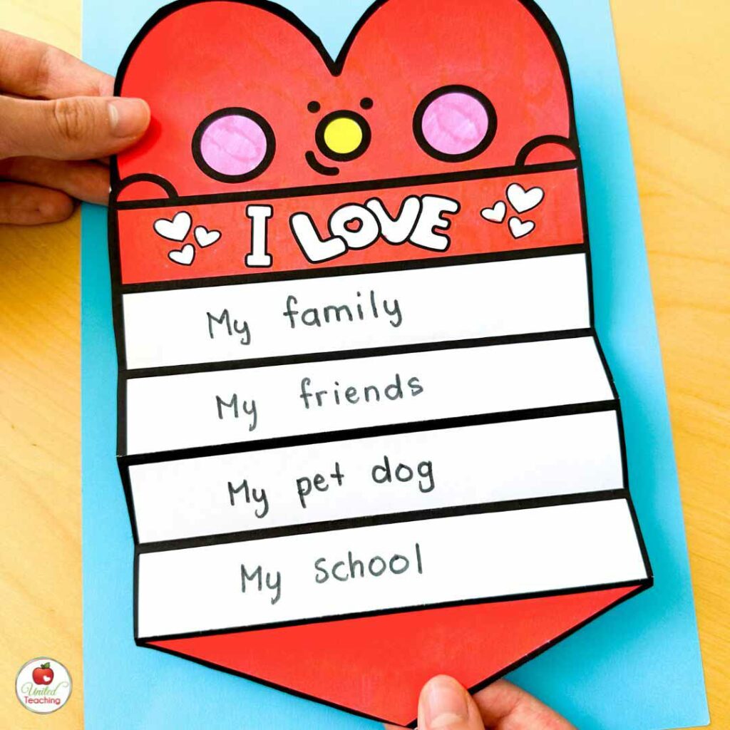 I love writing activity and craft for Valentine's Day