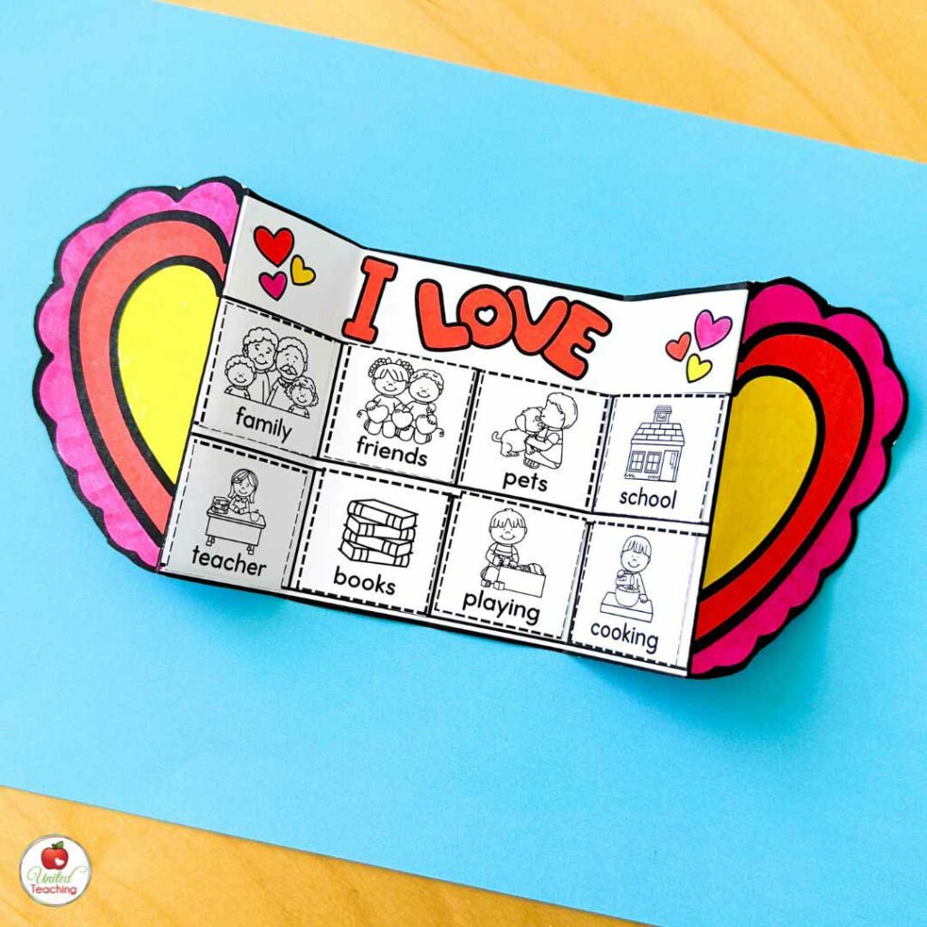 Things I love craftivity for Valentine's Day