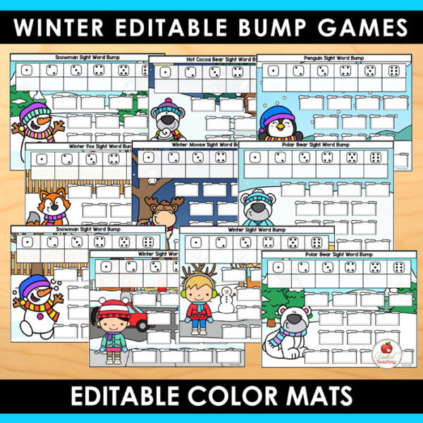 Winter Sight Word Bump Games Packet - Image 4