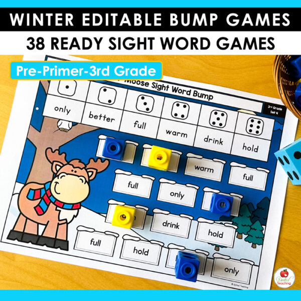 Winter Sight Word Bump Games Packet - Image 6