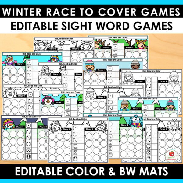 Winter Race to Cover Sight Word Games Packet - Image 4