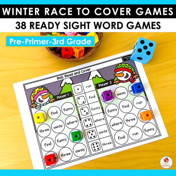 Winter Race to Cover Sight Word Games Packet - Image 5
