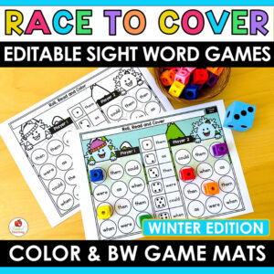 Winter Race to Cover Sight Word Games Cover