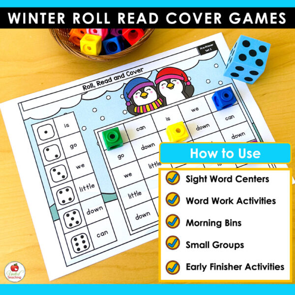 Roll and Read Winter Sight Word Games - Image 3