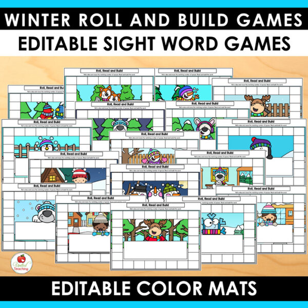 Roll and Build Winter Sight Word Games - Image 4