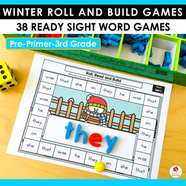 Roll and Build Winter Sight Word Games - Image 5