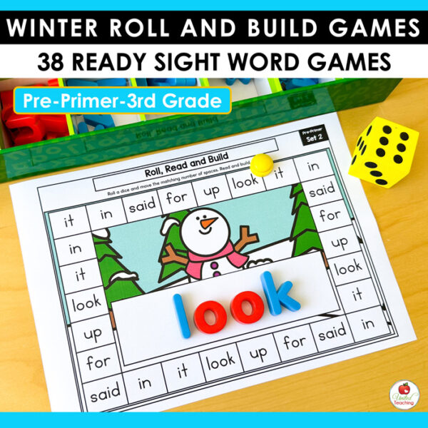 Roll and Build Winter Sight Word Games - Image 6