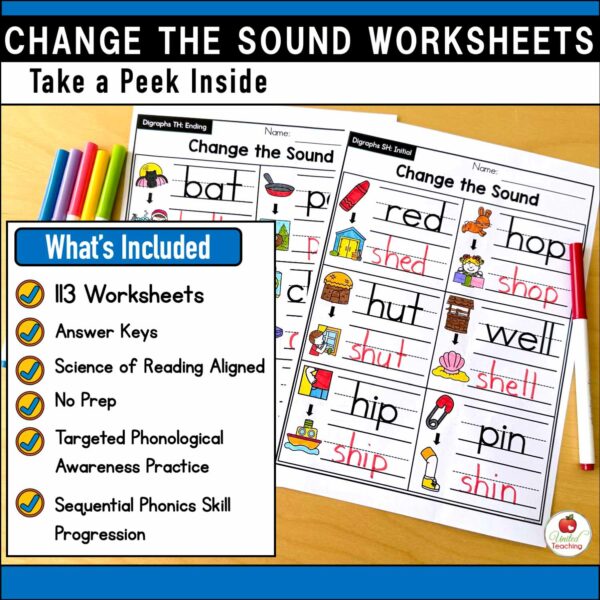 Change the Sound Worksheets Packet - Image 2
