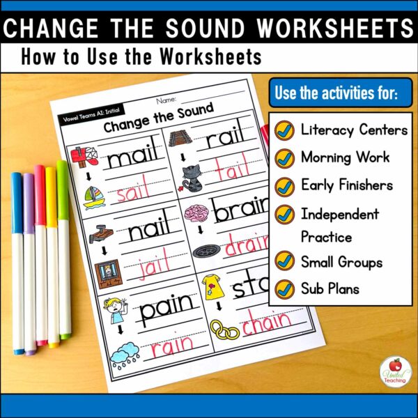 Change the Sound Worksheets Packet - Image 4