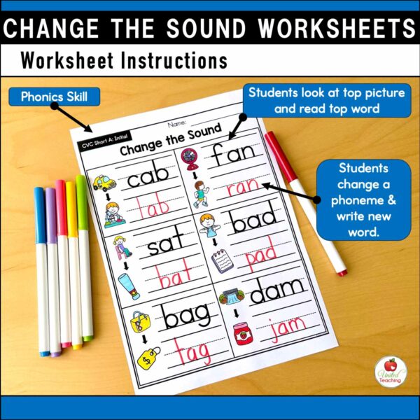 Change the Sound Worksheets Packet - Image 6