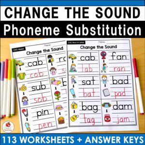 Change the Sound Worksheets Packet Cover