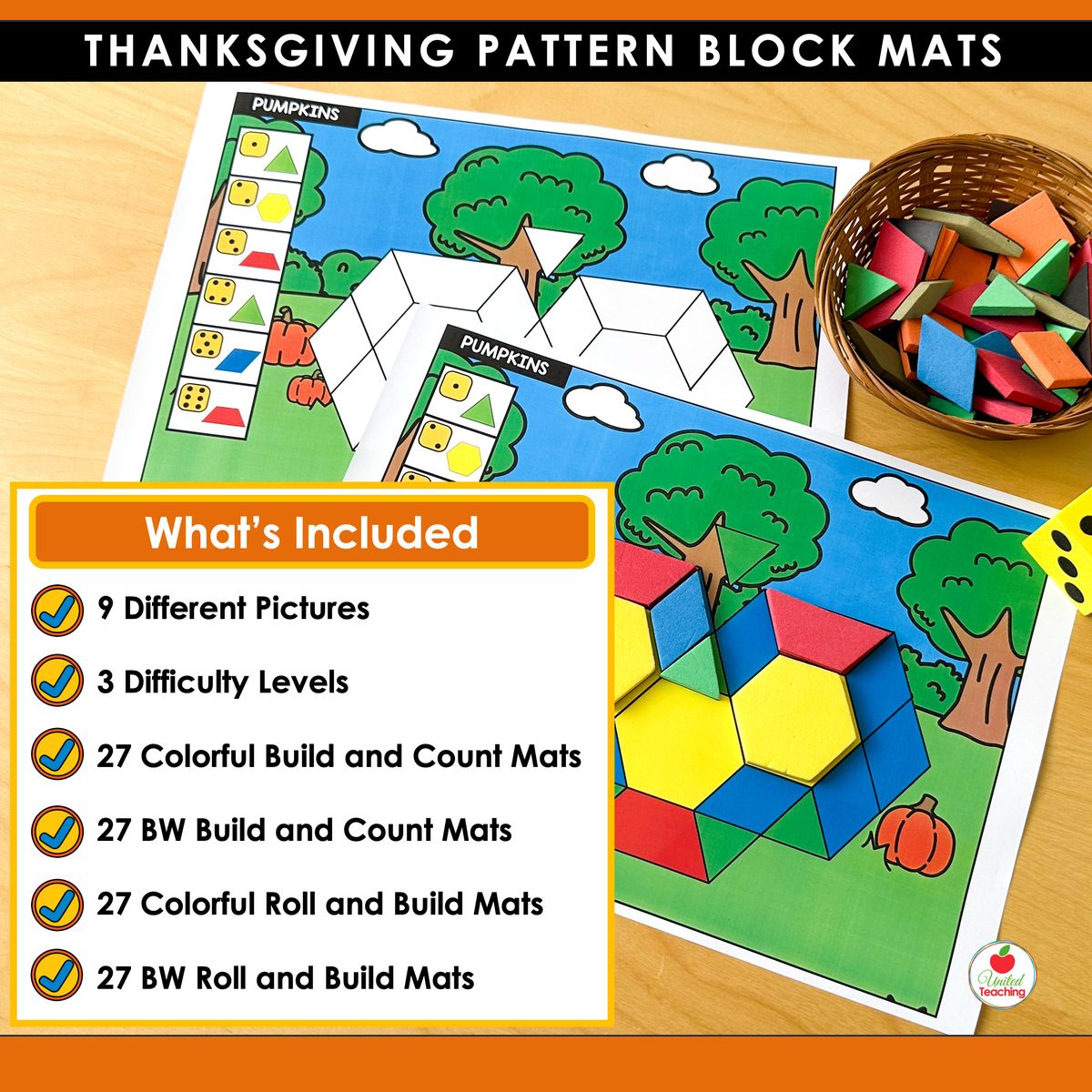 Thanksgiving Pattern Block Mats