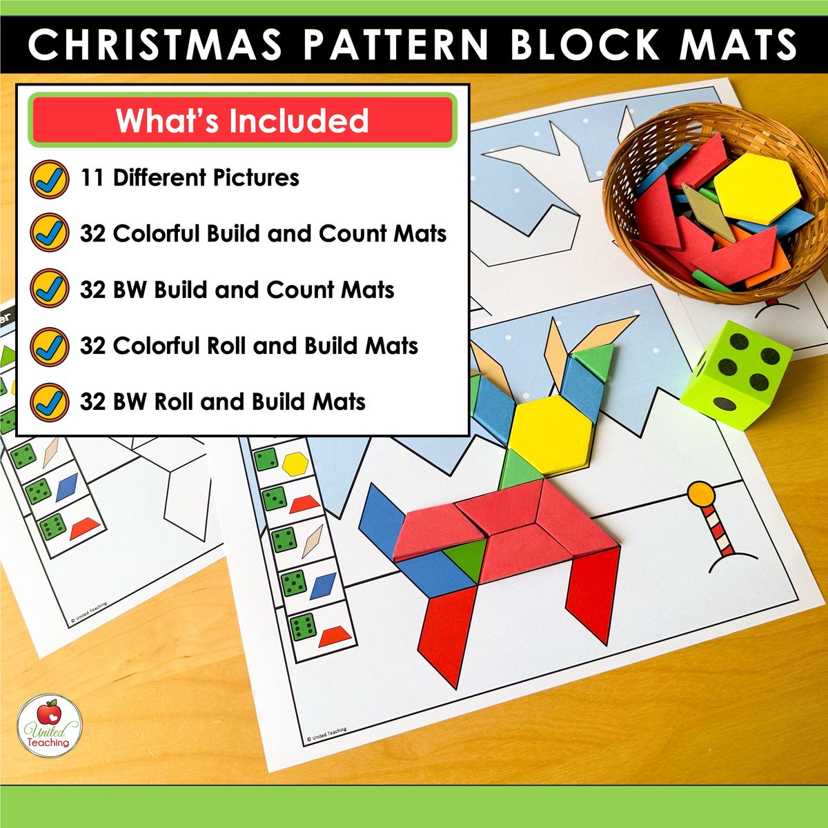 Christmas Pattern Block Mats