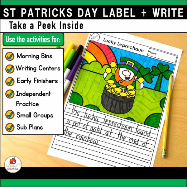 St Patrick's Day Label and Write - Image 3