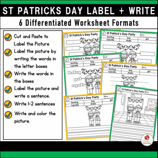 St Patrick's Day Label and Write - Image 4