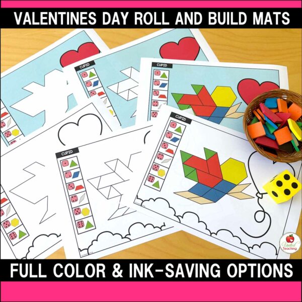 Valentine's Day Pattern Block Mats Packet - Image 5