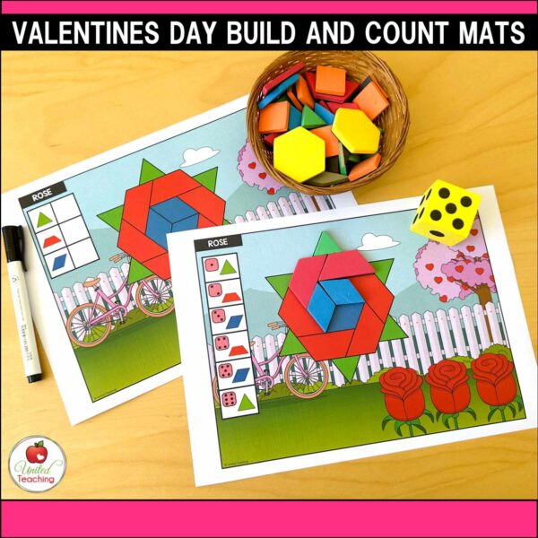 Valentine's Day Pattern Block Mats Packet - Image 6