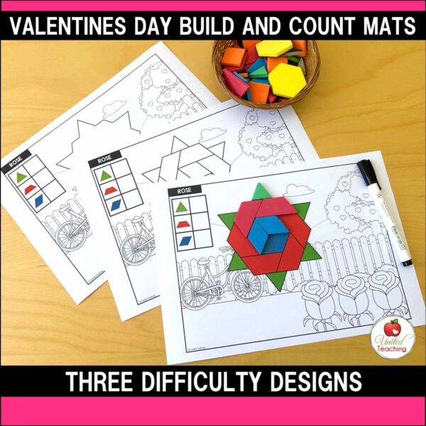 Valentine's Day Pattern Block Mats Packet - Image 7