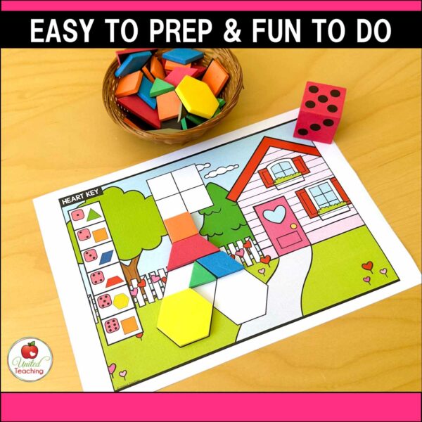 Valentine's Day Pattern Block Mats Packet - Image 9
