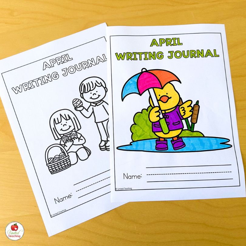 April writing journal cover options
