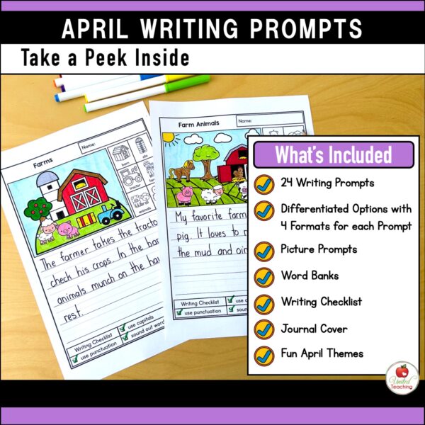 April Writing Prompts Packet - Image 2