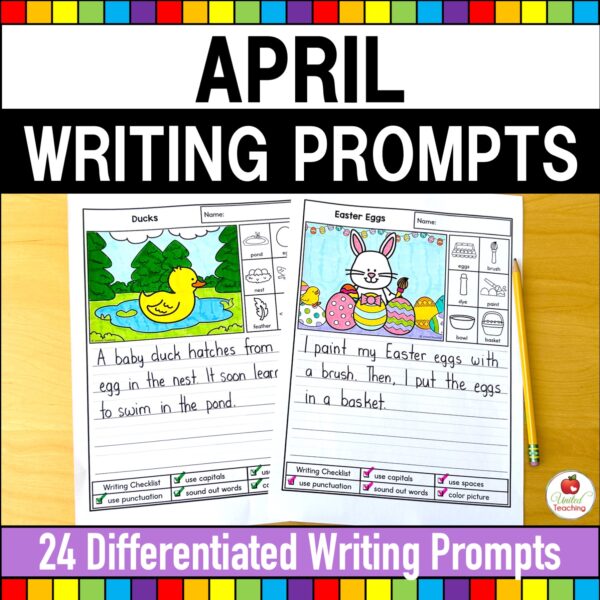 April Writing Prompts Packet Cover