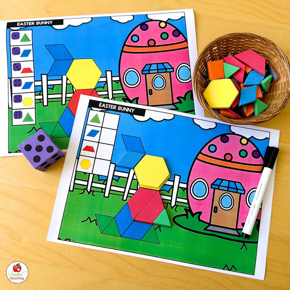 Easter Bunny Pattern Block Mats