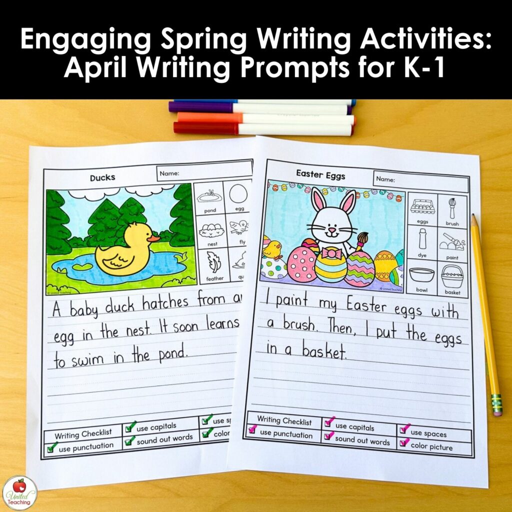 Engaging Spring Writing Activities: April Writing Prompts for Kindergarten