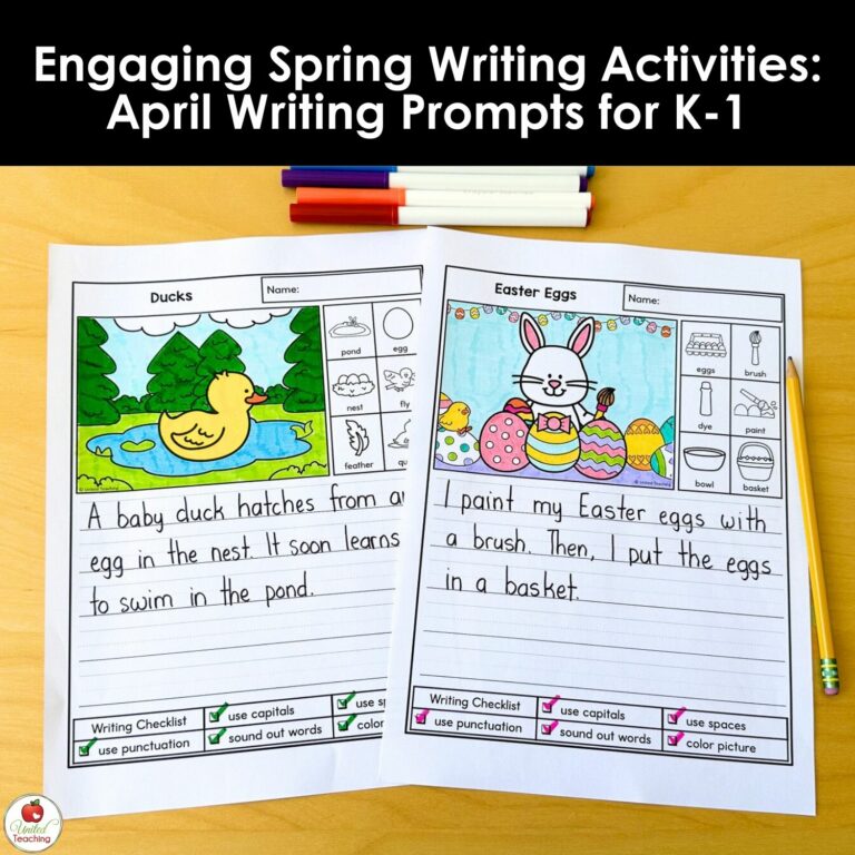 Engaging Spring Writing Activities: April Writing Prompts for Kindergarten