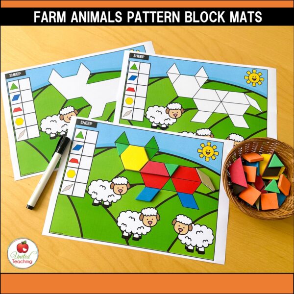 Farm Animals Pattern Block Mats Packet - Image 4