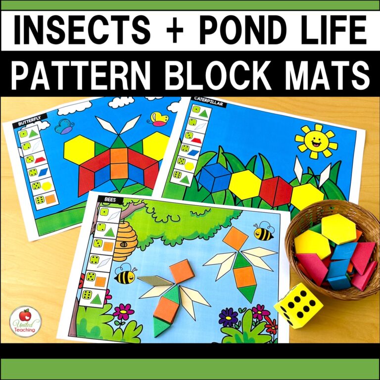Insects and Pond Life Pattern Block Mats Cover