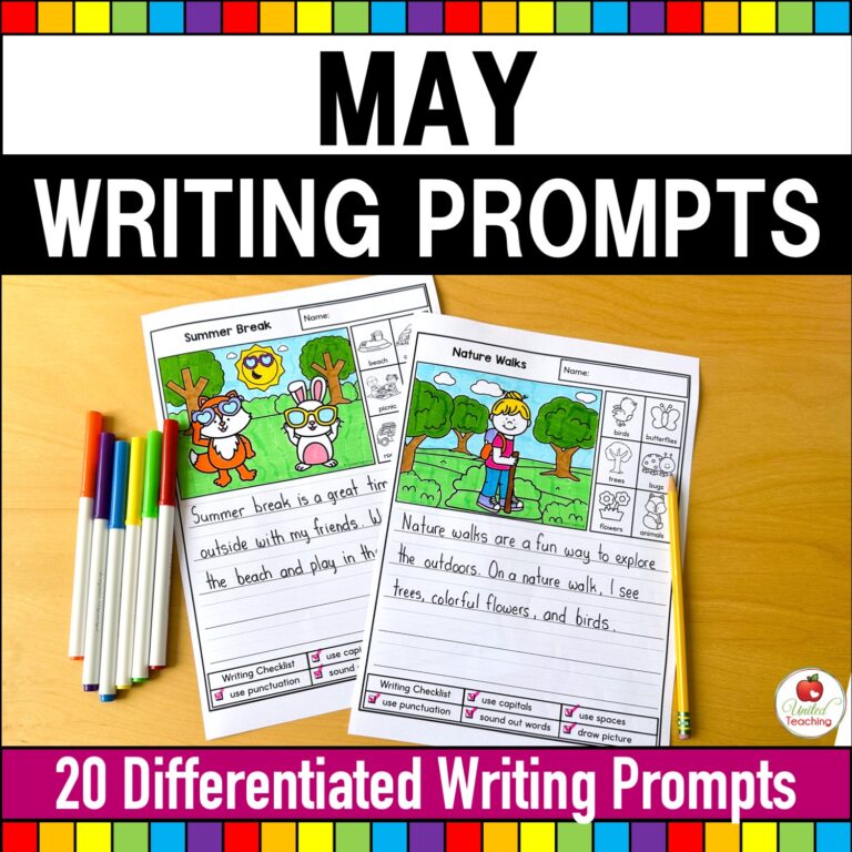 May Writing Prompts Packet Cover