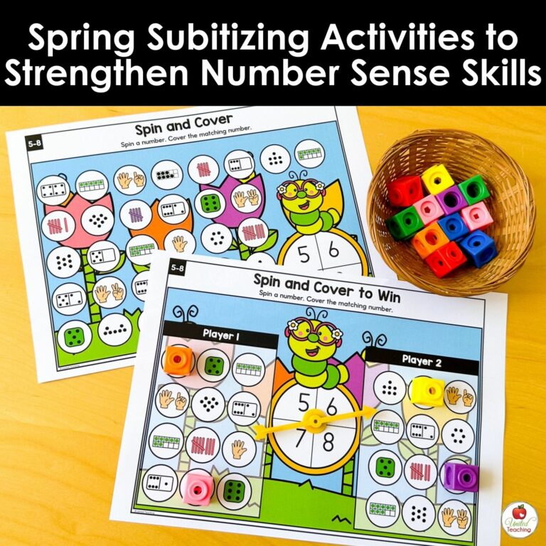 Hands-On Spring Subitizing Activities to Strengthen Number Sense Skills