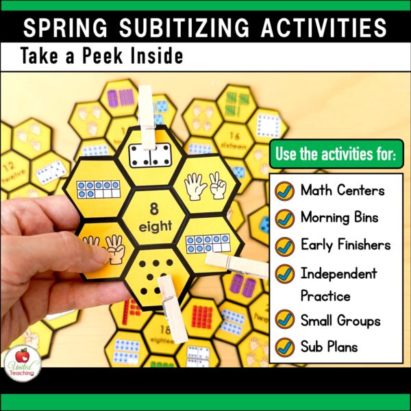Subitizing Activities Spring Bundle - Image 3