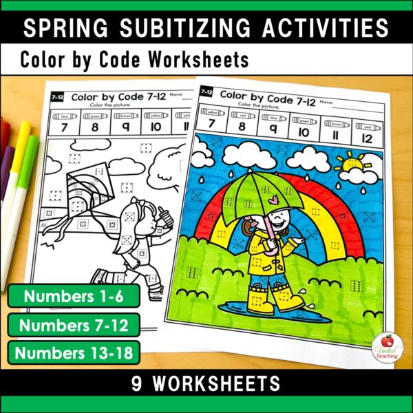 Subitizing Activities Spring Bundle - Image 21