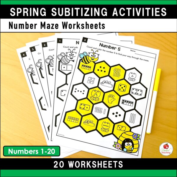 Subitizing Activities Spring Bundle - Image 28