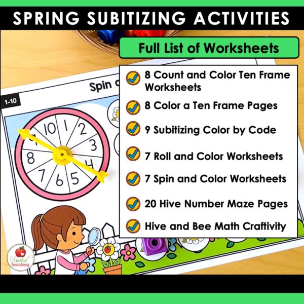 Subitizing Activities Spring Math Bundle - Image 5