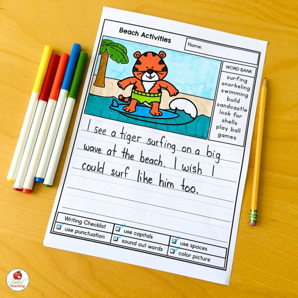 At the beach june writing prompt