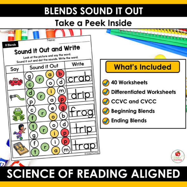 Blends Sound It Out Worksheets Packet - Image 2